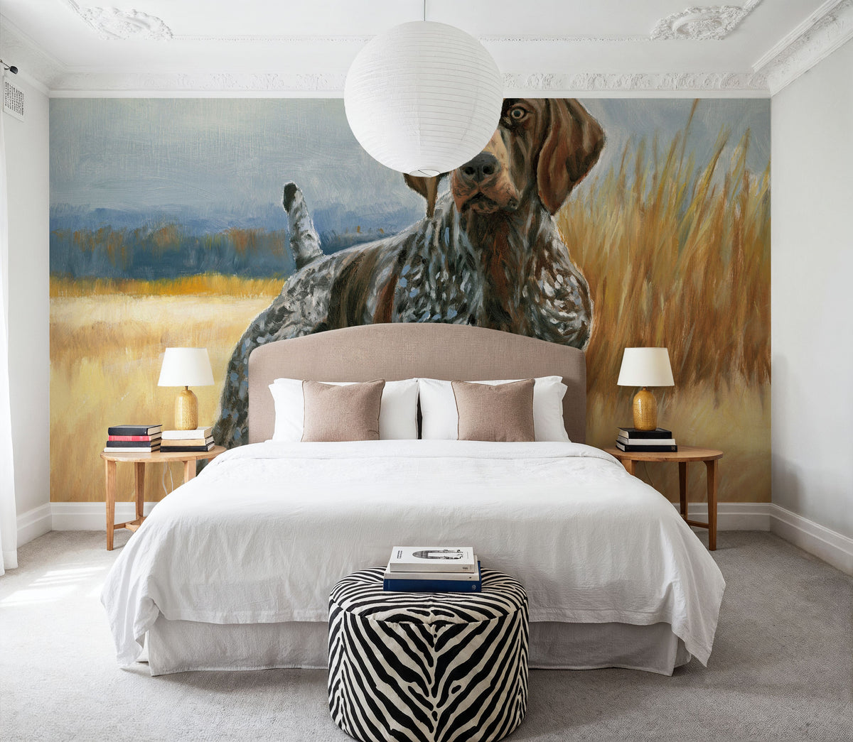 Hunting Dog Pointer Mural Wallpaper - room preview 06