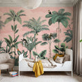 Jungle Delight, Peach Mural Wallpaper - room preview 06