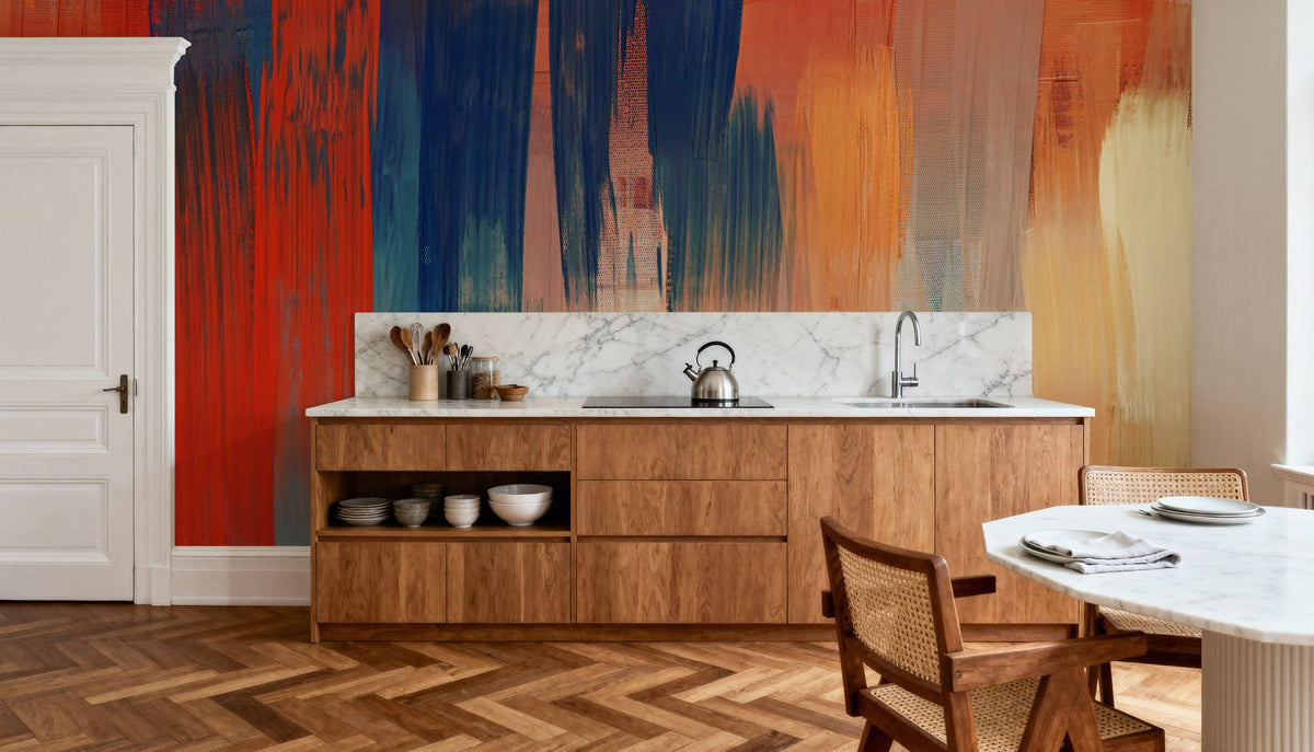 Dwellpaper Abstract Study in Red Mural Wallpaper image 6