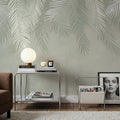 Palms Above, Mint Green Mural Wallpaper - room preview 06