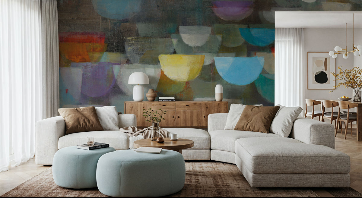 Blurry Lights Crop Mural Wallpaper - room preview 06