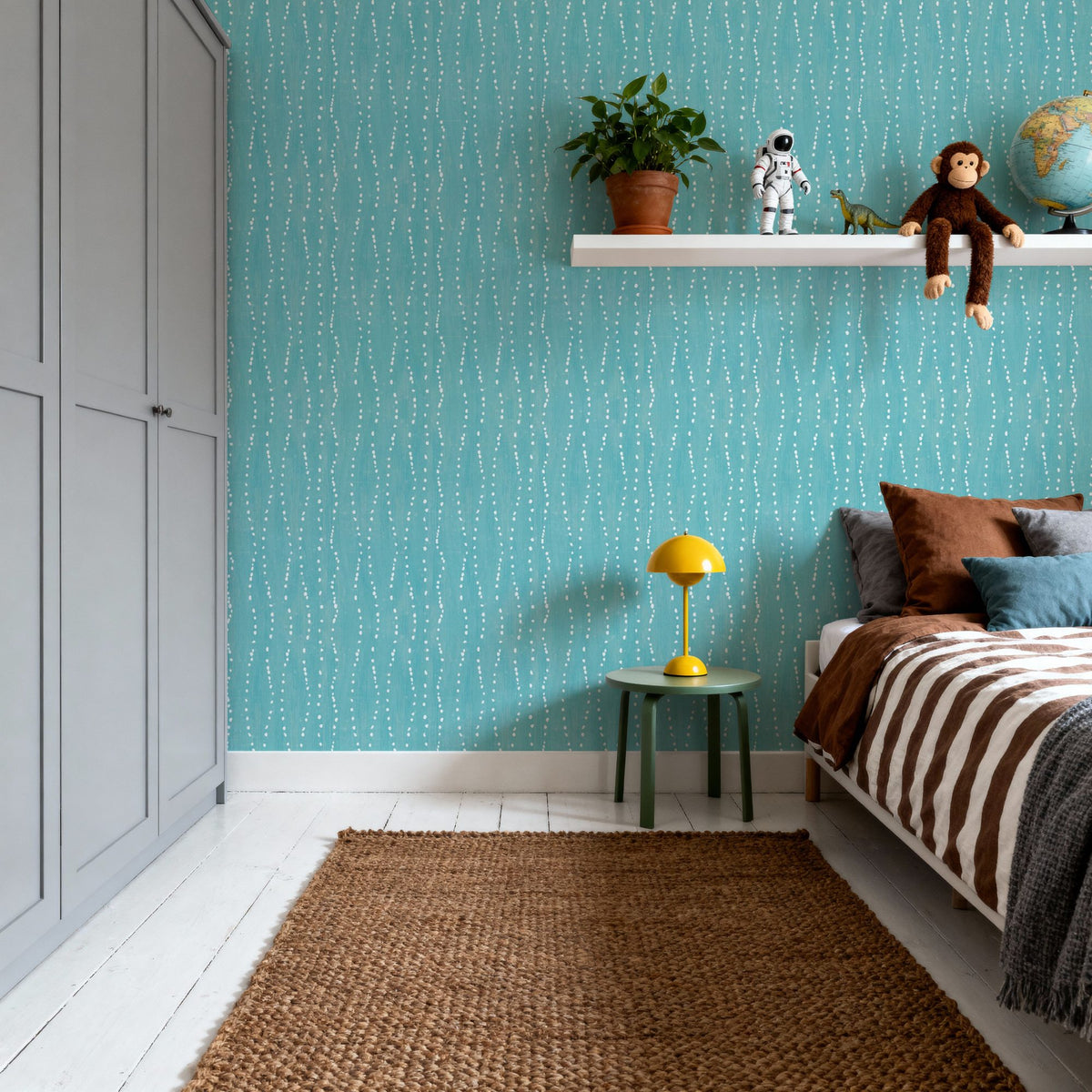 Coastal Dripping Turqouise Mural Wallpaper - room preview 06