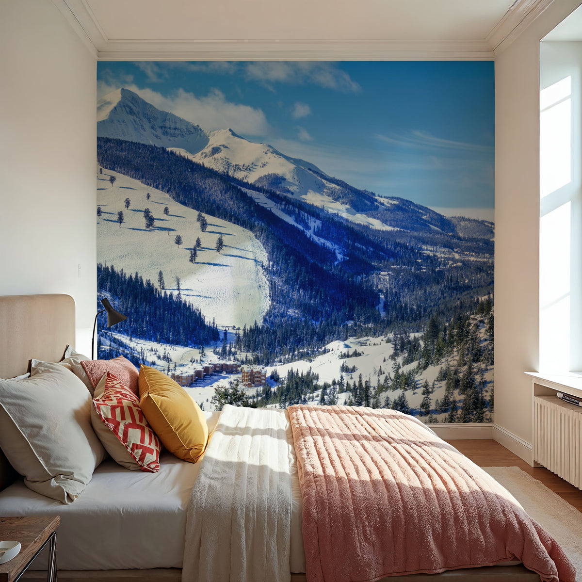 Alpine Sanctuary Mural Wallpaper - Blue Tone - room preview 06