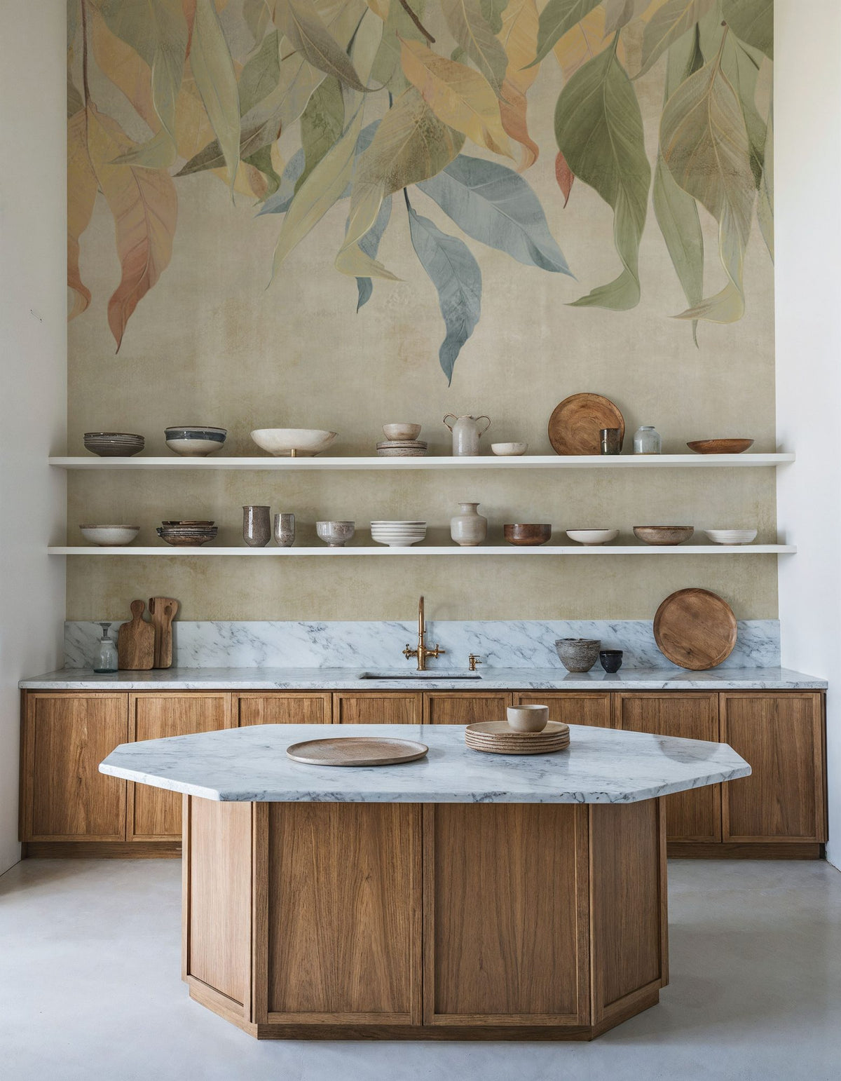 Under the Tree, Beige Mural Wallpaper - room preview 06