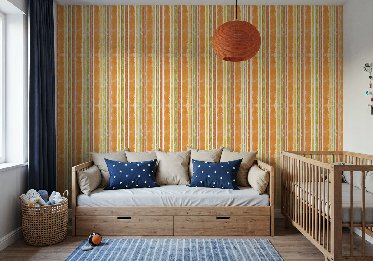 Harvest Stripes Mural Wallpaper - room preview 06