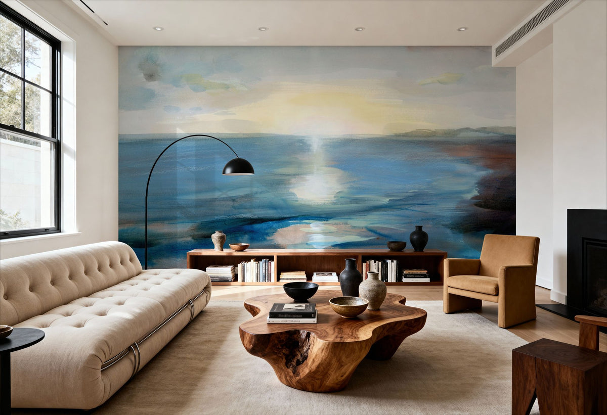 Seaside Sunrise Mural Wallpaper - room preview 06