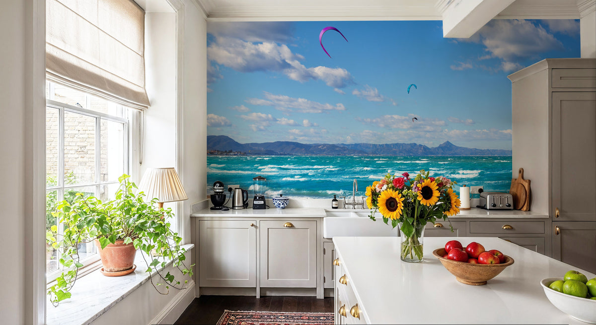 Kite Surfing Mural Wallpaper - room preview 06