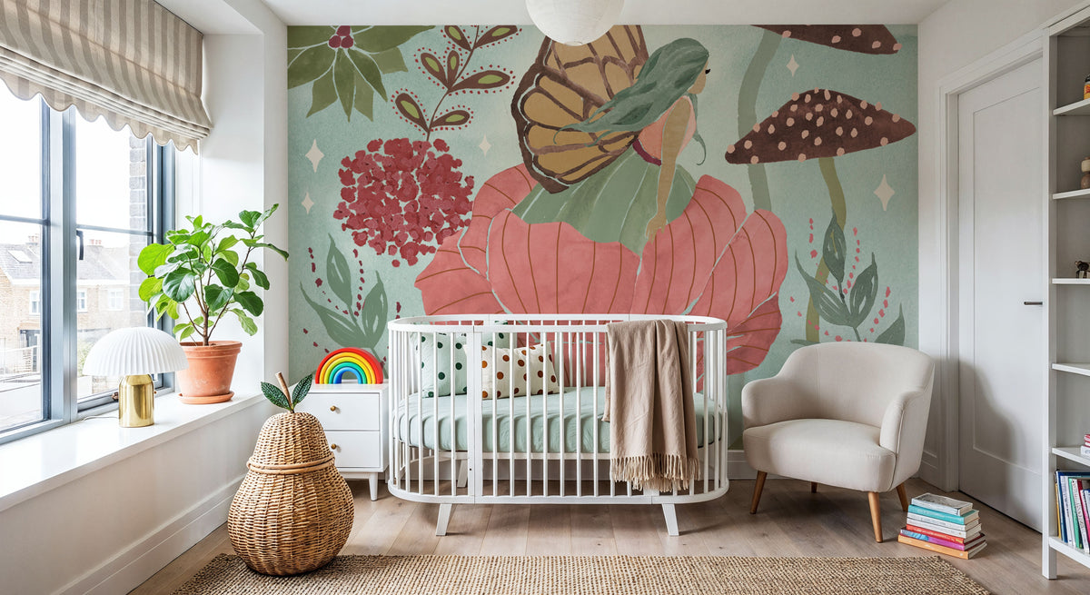 Floralscape Fairies II Mural Wallpaper - room preview 06