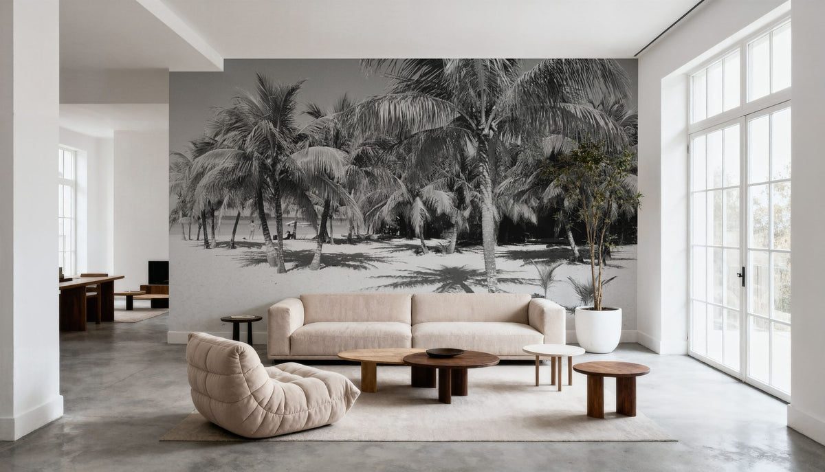 Palm Shadows Mural Wallpaper - room preview 06
