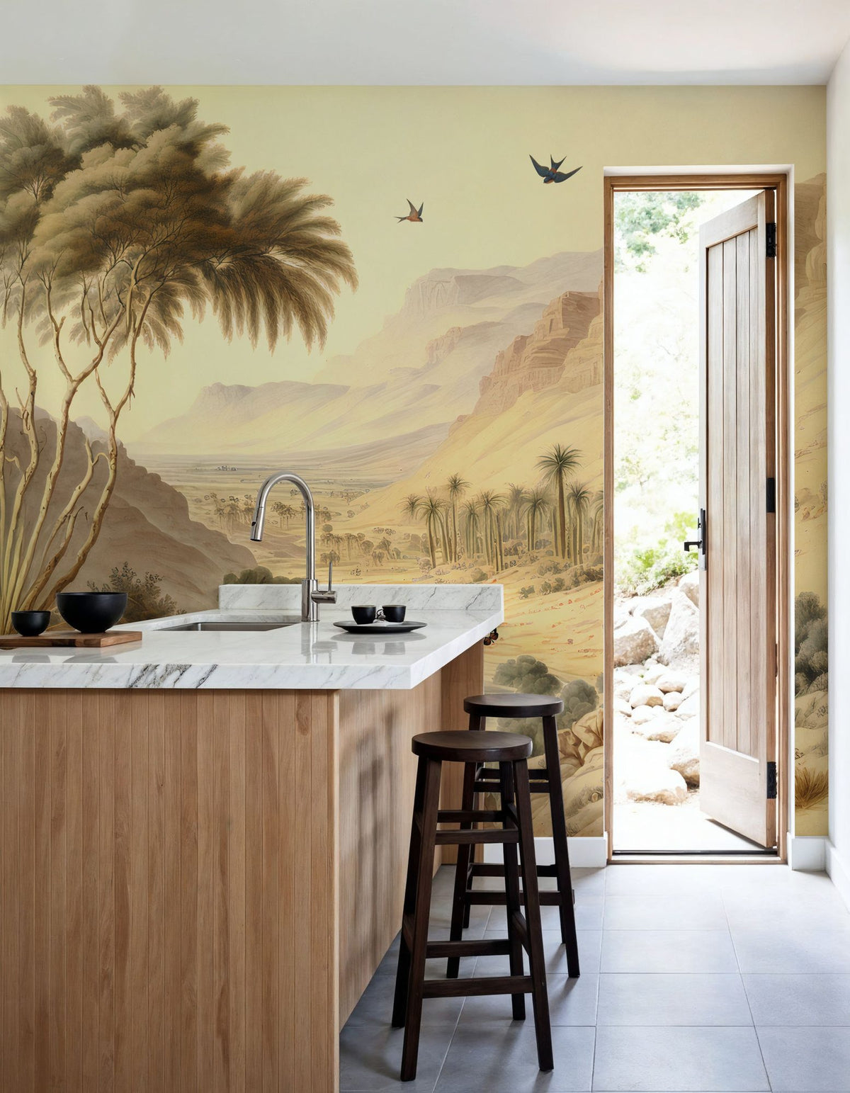 Zagros Mountains Mural Wallpaper - room preview 06