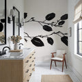 Shadow Leaves I Mural Wallpaper - room preview 06
