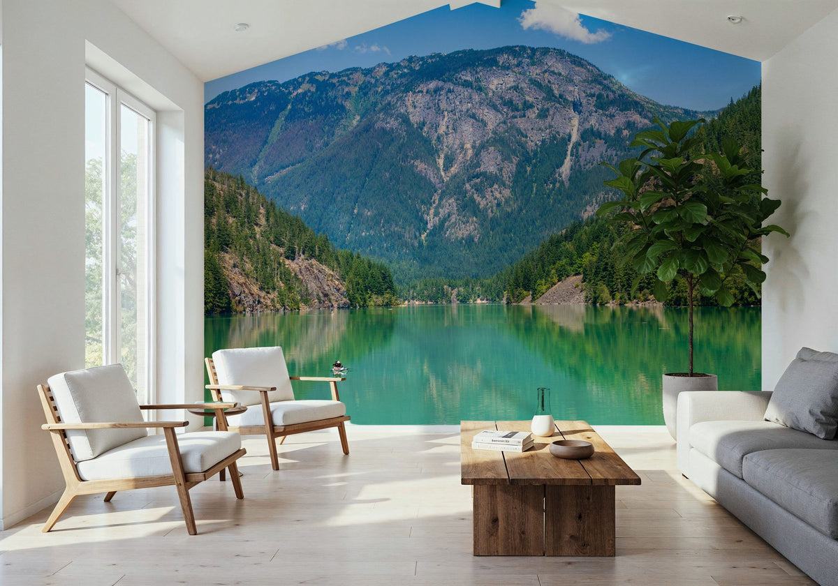 Diablo Lake II Mural Wallpaper - room preview 06
