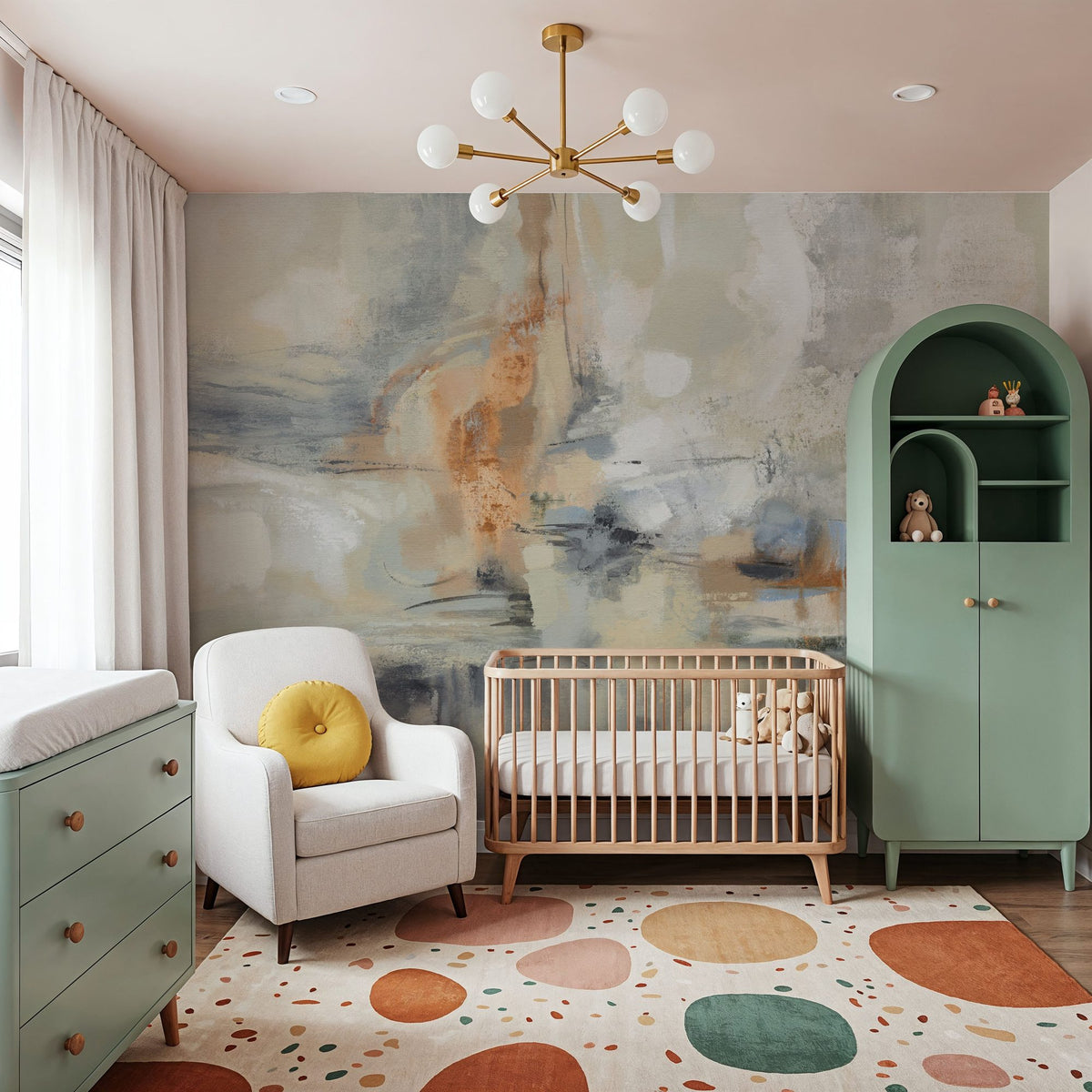 Dancing Clouds Mural Wallpaper - room preview 06