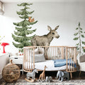 Fir Forest Pals Mural Wallpaper - room preview 06