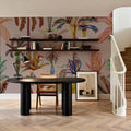 Statement Palms, Light Pink Mural Wallpaper - room preview 06