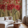 Winter Amaryllis Mural Wallpaper - room preview 06