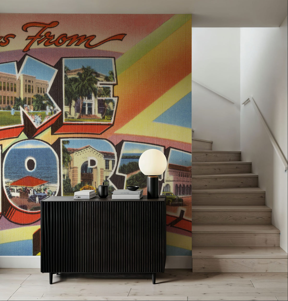 Greetings From Lake Worth Mural Wallpaper - room preview 06