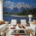 Mountain River Serenity Mural Wallpaper - room preview 06