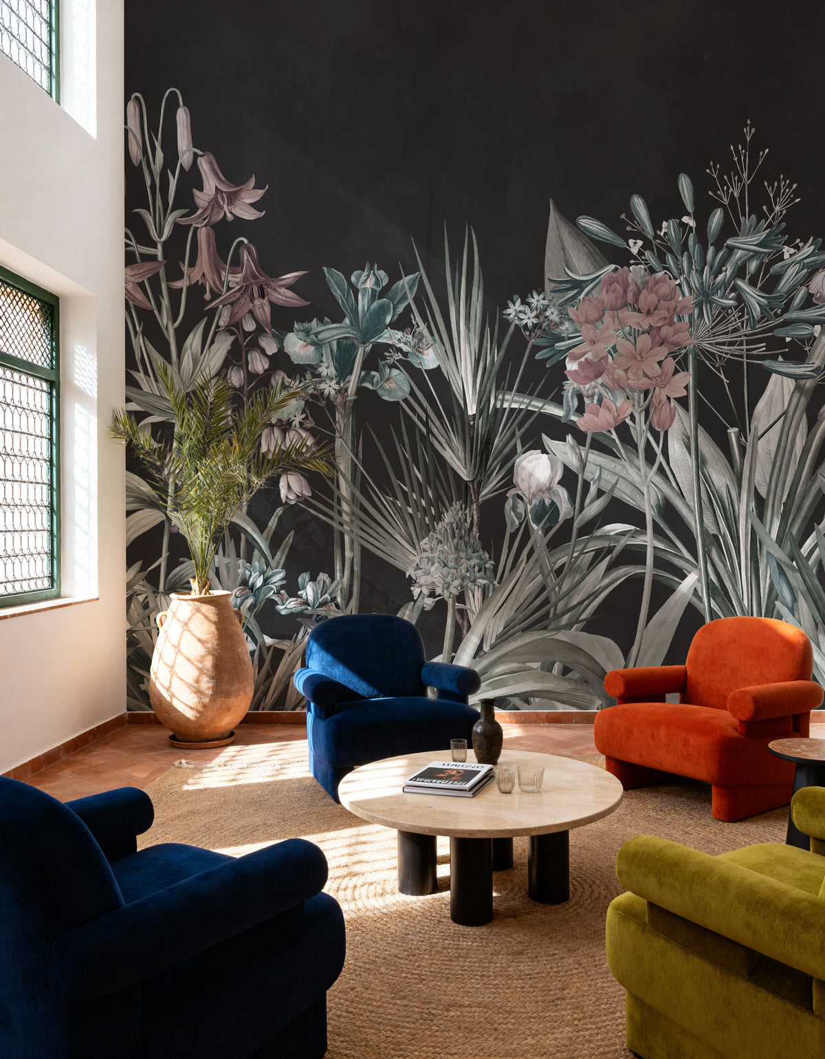 Field of Dreams Dark Rust Mural Wallpaper - room preview 06