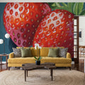 Strawberry Couple Portrait Mural Wallpaper - room preview 06