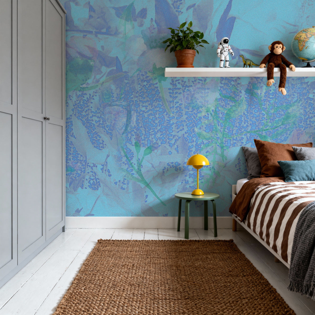 Dream Lupine, Light Turqouise Mural Wallpaper - room preview 06