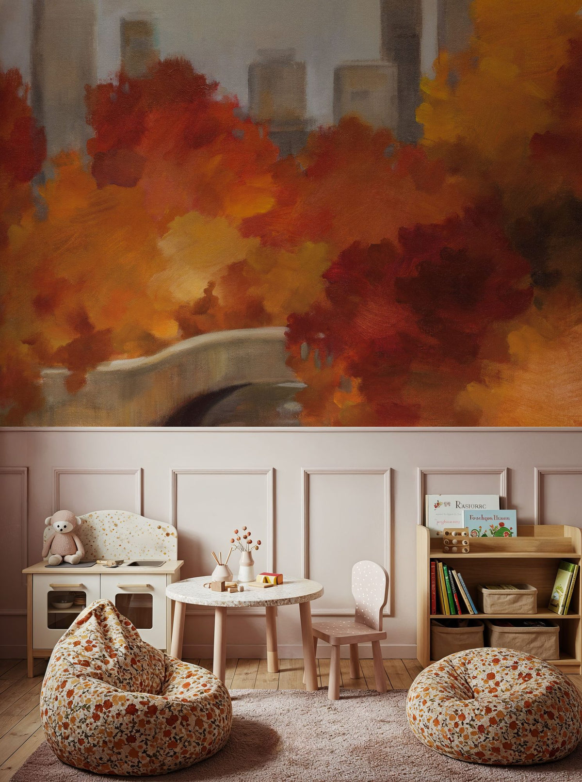 Central Park Autumn Mural Wallpaper - room preview 06
