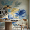 Sapphire Blue Floral II Mural Wallpaper - room preview 06
