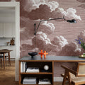 Intaglio Clouds, Chocolate Mural Wallpaper - room preview 06