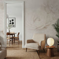 Transcendent Peony, Sepia Mural Wallpaper - room preview 06