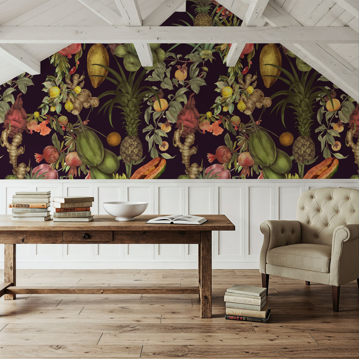 Juicy Fruits, Plum Mural Wallpaper - room preview 06
