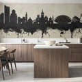 Valencia Spain Skyline Concrete Mural Wallpaper - room preview 06