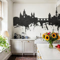 Prague (Praha) Czech Republic Skyline Black & White Mural Wallpaper - room preview 06