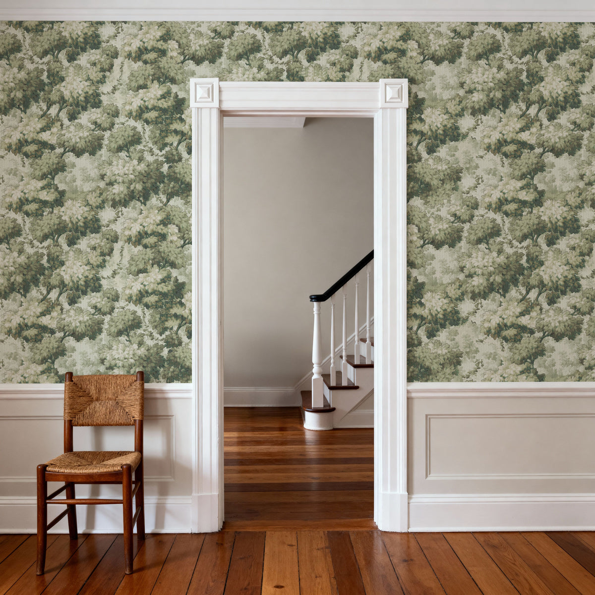 Greenwood Linden, Fresh Green Mural Wallpaper - room preview 06