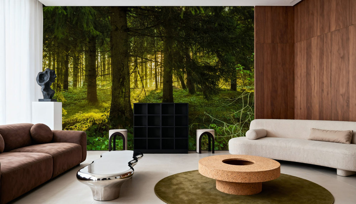 Nordic Woodland Mural Wallpaper - room preview 06