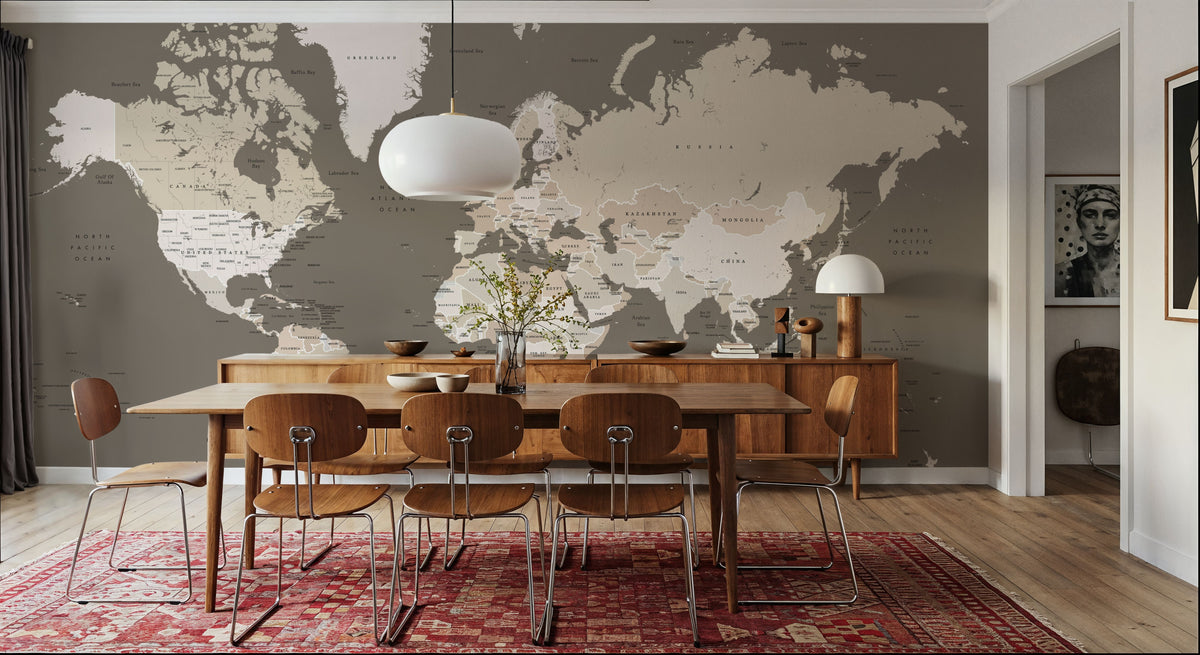 World Map - Earp Mural Wallpaper - room preview 06