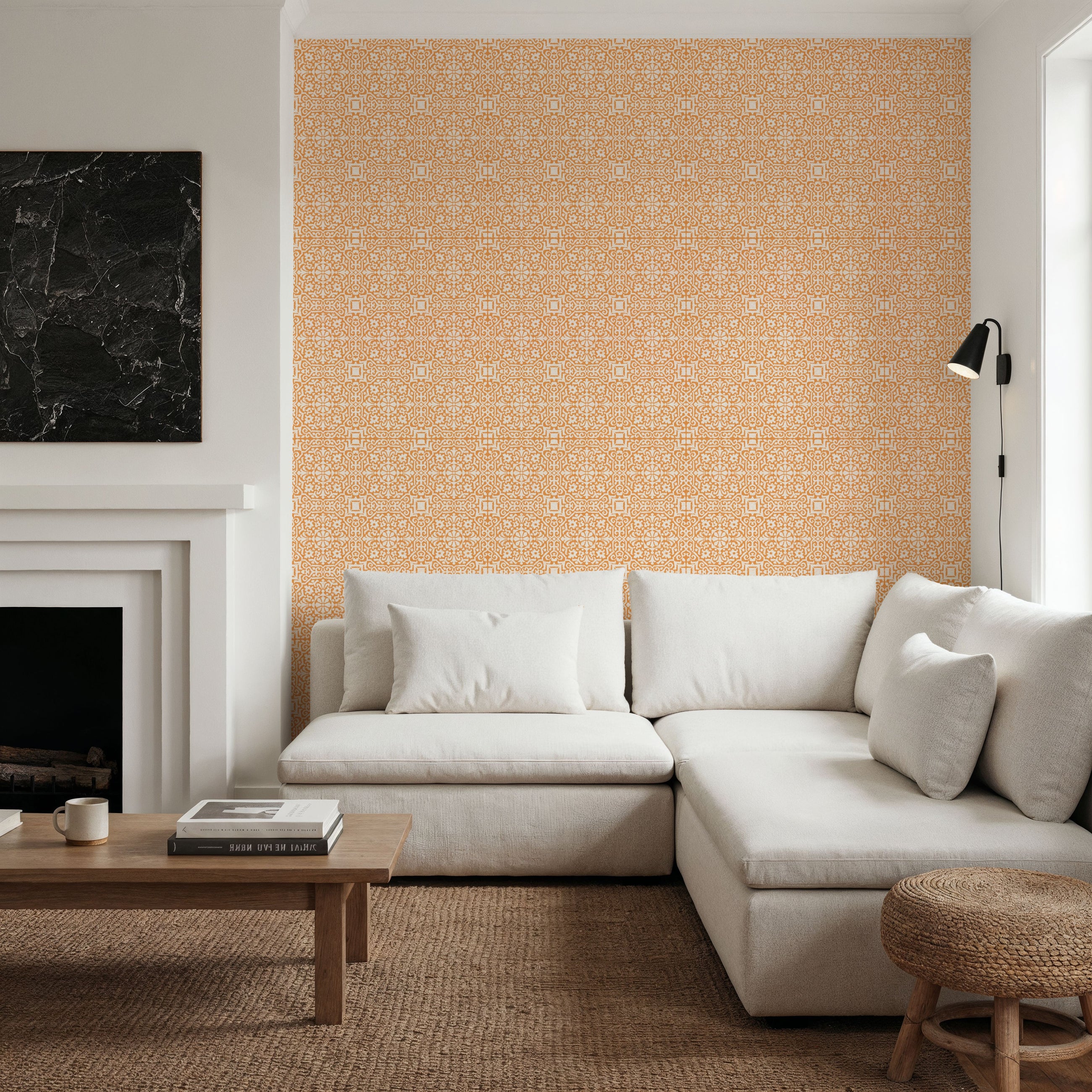 Amadora Times Orange Mural Wallpaper