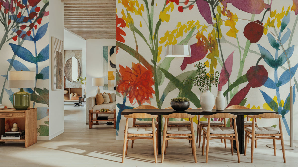 November Flowers Mural Wallpaper - room preview 06