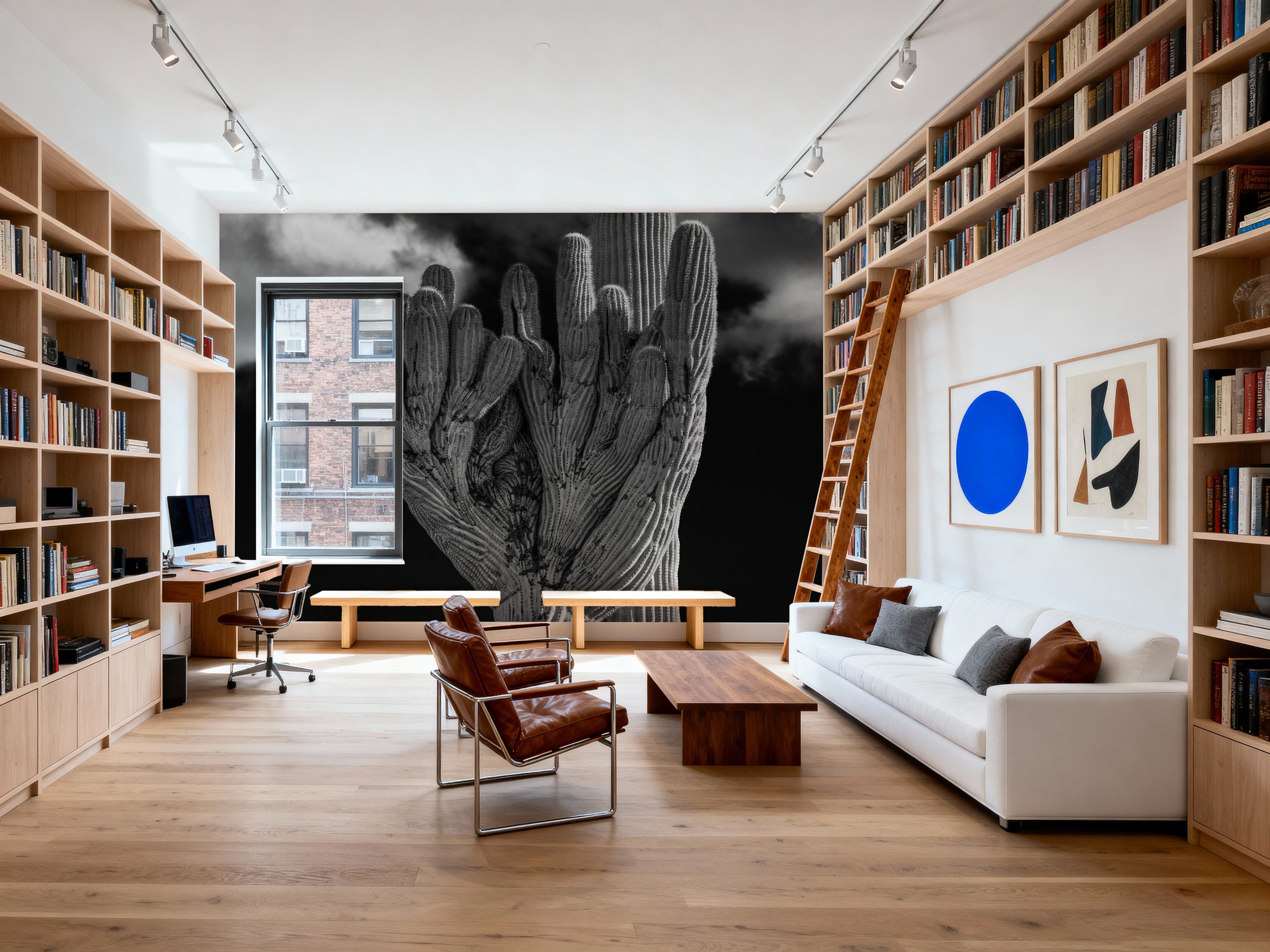 Cacti Pitcher Glove Mural Wallpaper