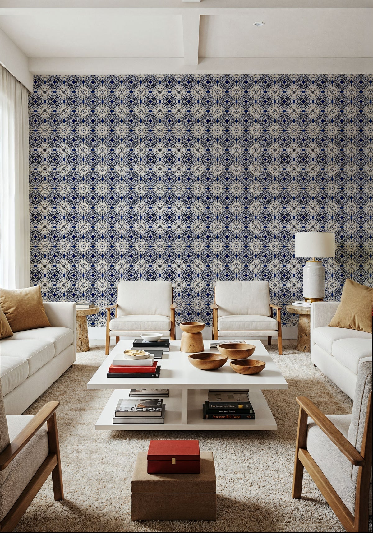 Nara Peony Buds Mural Wallpaper - room preview 06