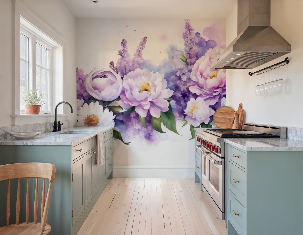 Peony Melody Bright Mural Wallpaper - room preview 06