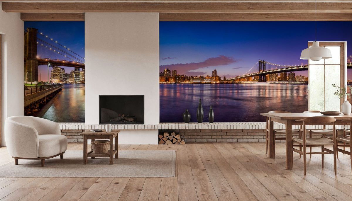 Manhattan At Sunset Mural Wallpaper - room preview 06
