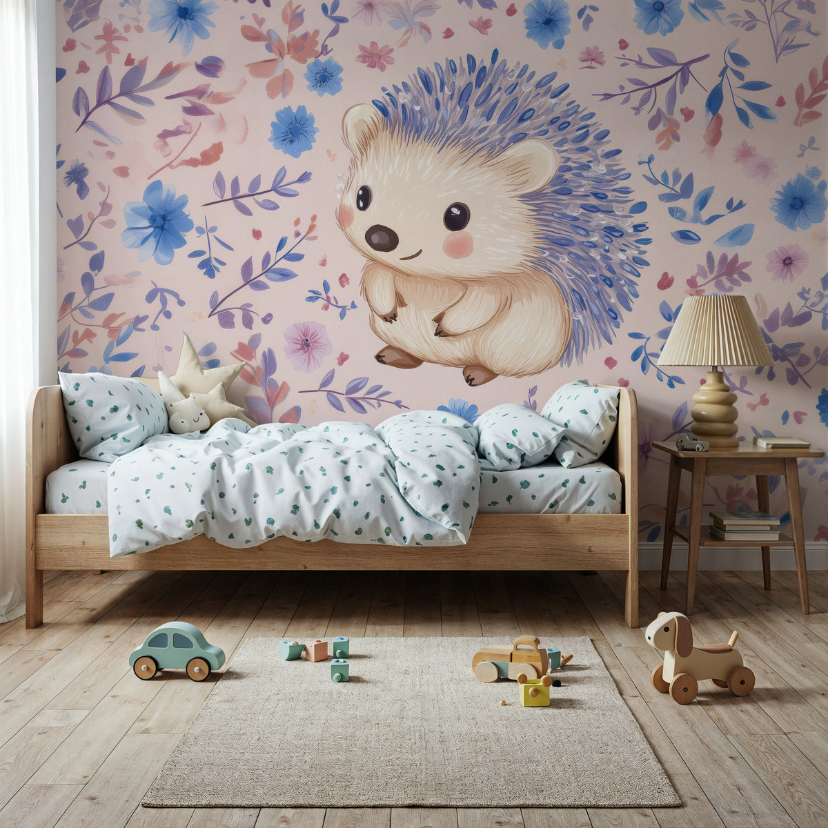 Hedgehog Hope Mural Wallpaper - room preview 06