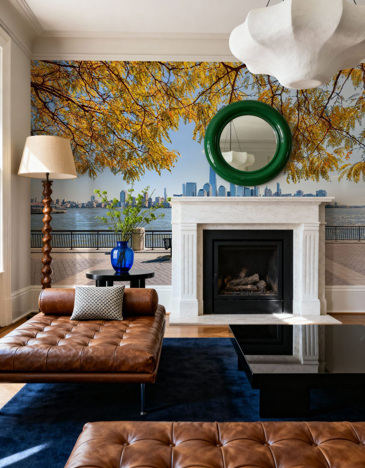 NYC Autumn Thoughts Mural Wallpaper - room preview 06
