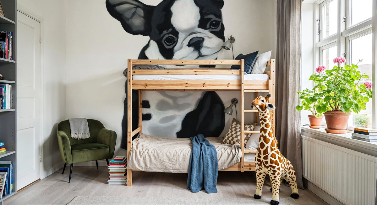 Puppy Rolls Mural Wallpaper - room preview 06