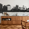 Southend-on-Sea England Skyline Black & White Mural Wallpaper - room preview 06
