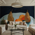 Pear and Orange Mural Wallpaper - room preview 06