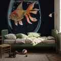 Goldfish in Wine Glass Mural Wallpaper - room preview 06