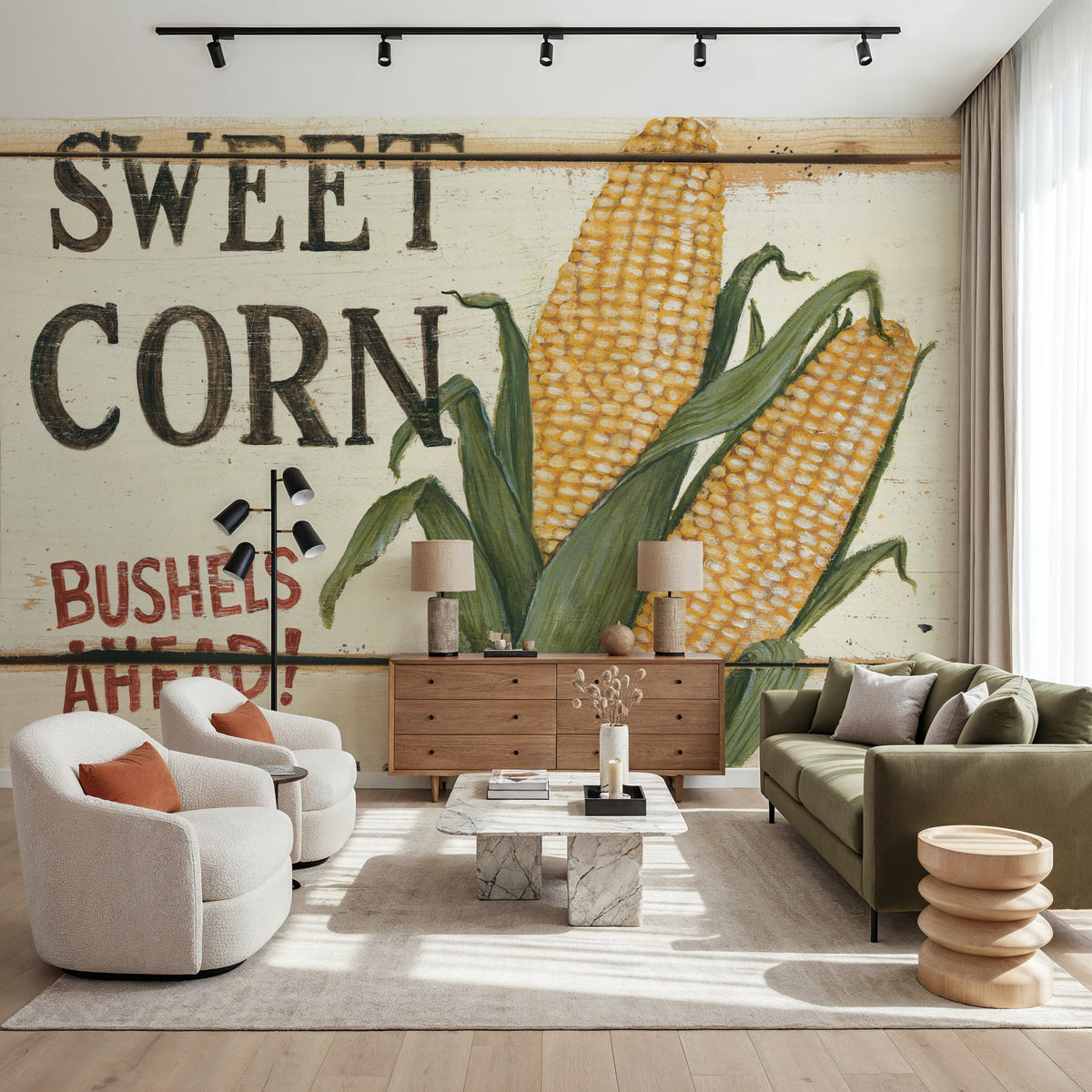 Fresh Picked Sweet Corn Mural Wallpaper - room preview 06