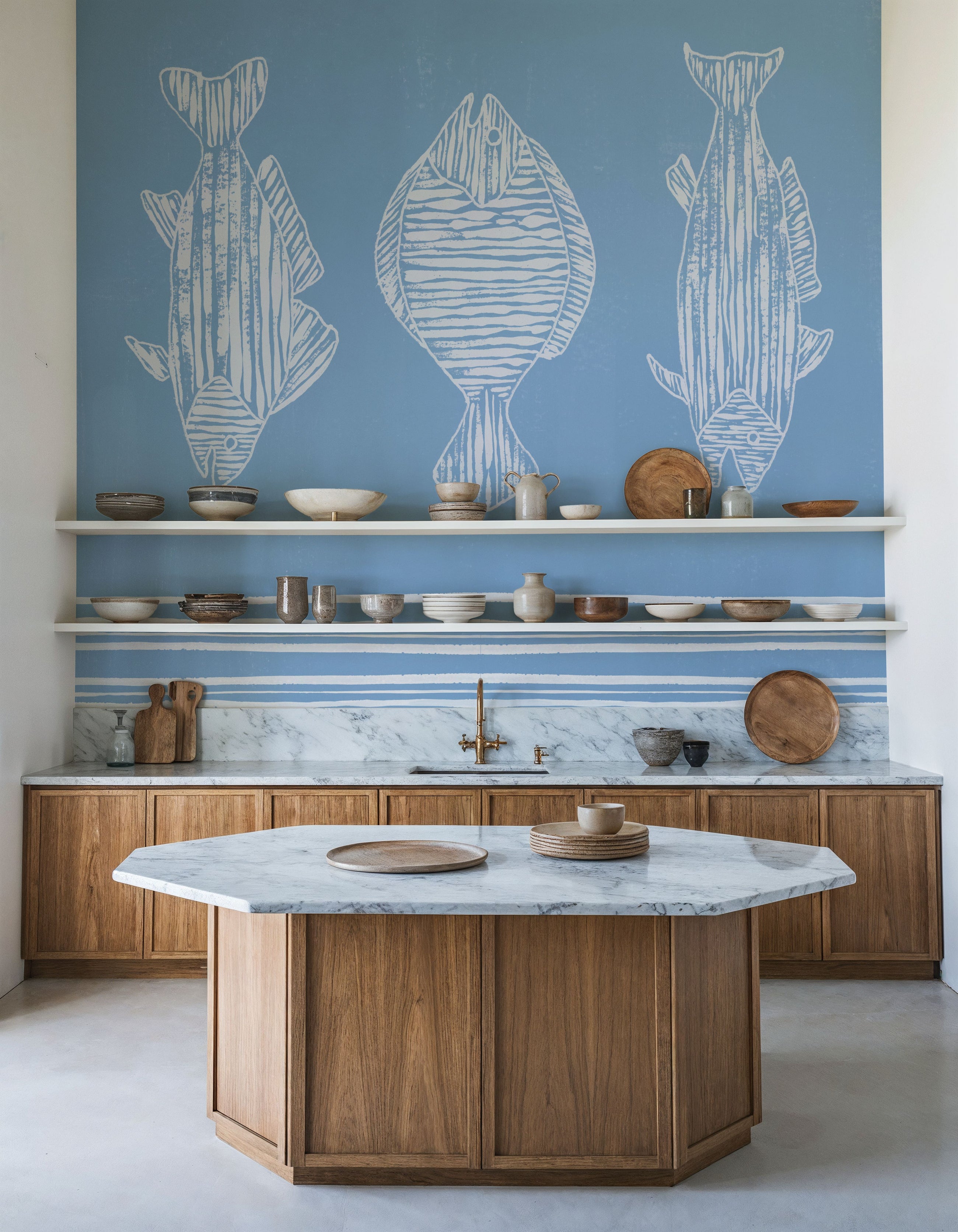 Cape Cod Fish I Mural Wallpaper