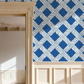 Seafood Shanty White on Blue I Mural Wallpaper - room preview 06